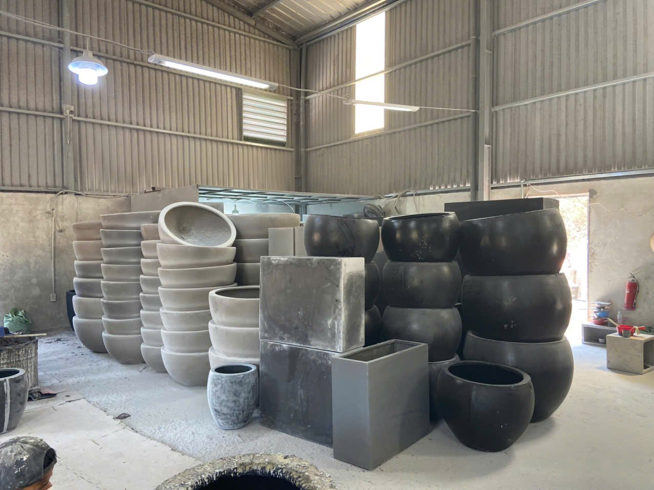 Fiberstone planter factory in Ho Chi Minh City, Vietnam