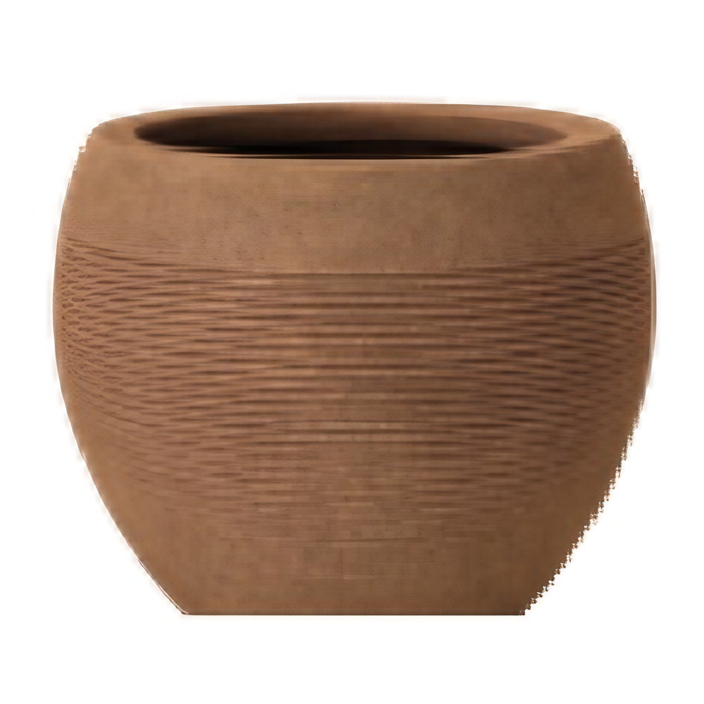 Oslo round fiberstone planter made in Vietnam