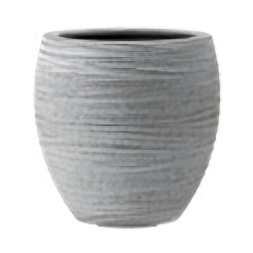 Topeka round fiberstone planter made in Vietnam